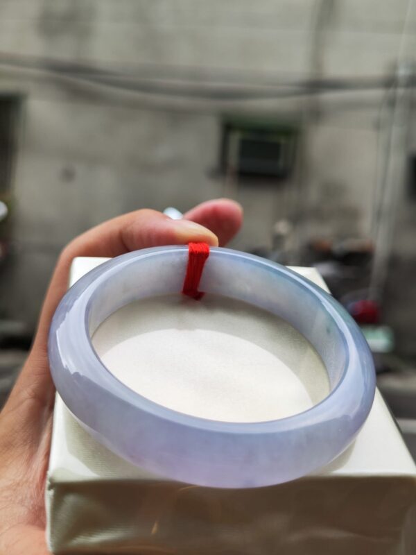 🌸 冰種芙蓉紫羅蘭正圈手鐲｜天然緬甸玉A貨