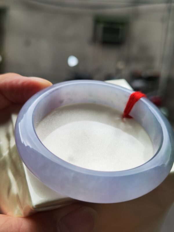 🌸 冰種芙蓉紫羅蘭正圈手鐲｜天然緬甸玉A貨