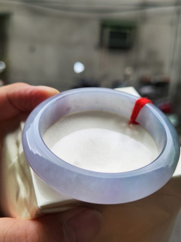 🌸 冰種芙蓉紫羅蘭正圈手鐲｜天然緬甸玉A貨