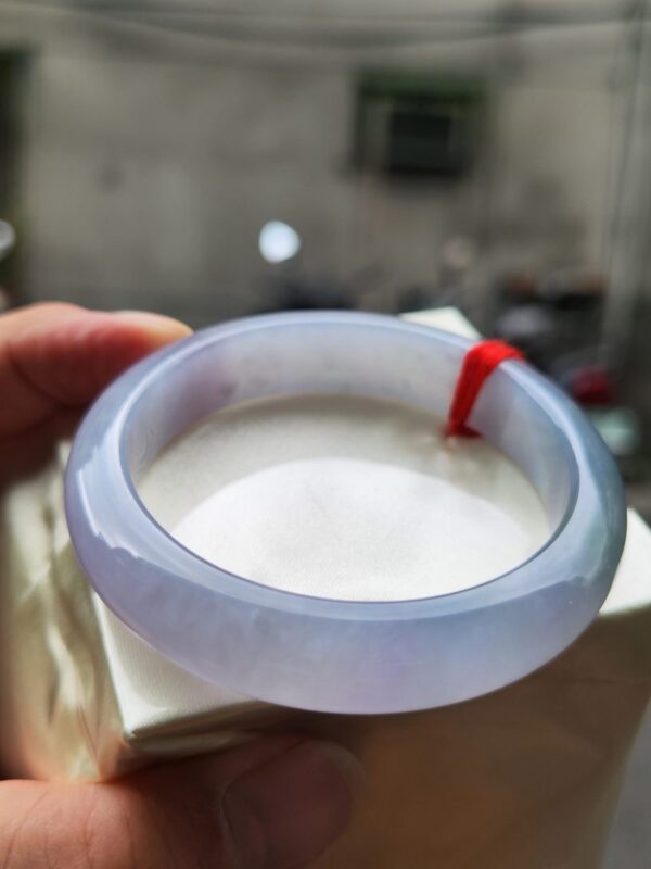 🌸 冰種芙蓉紫羅蘭正圈手鐲｜天然緬甸玉A貨