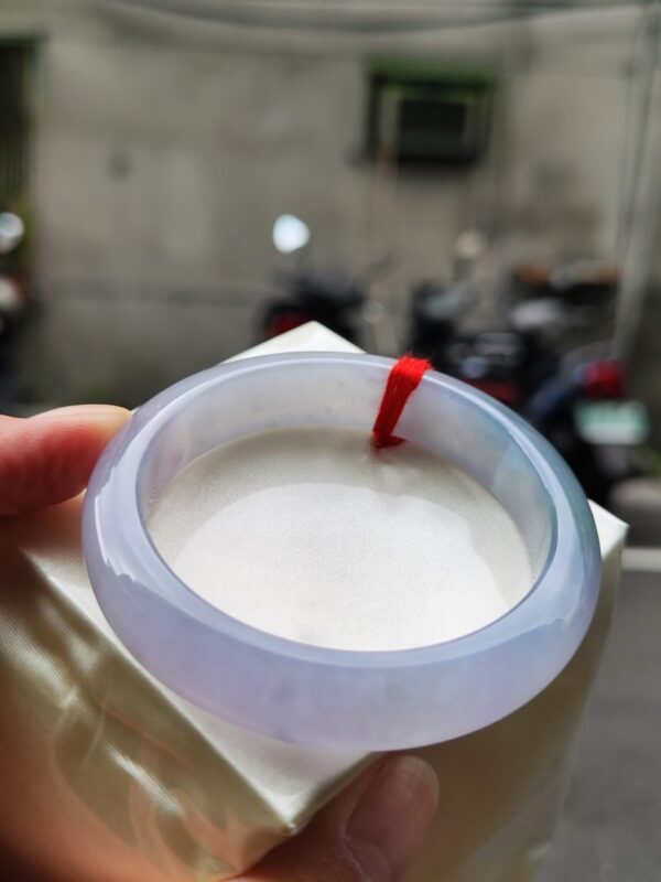 🌸 冰種芙蓉紫羅蘭正圈手鐲｜天然緬甸玉A貨