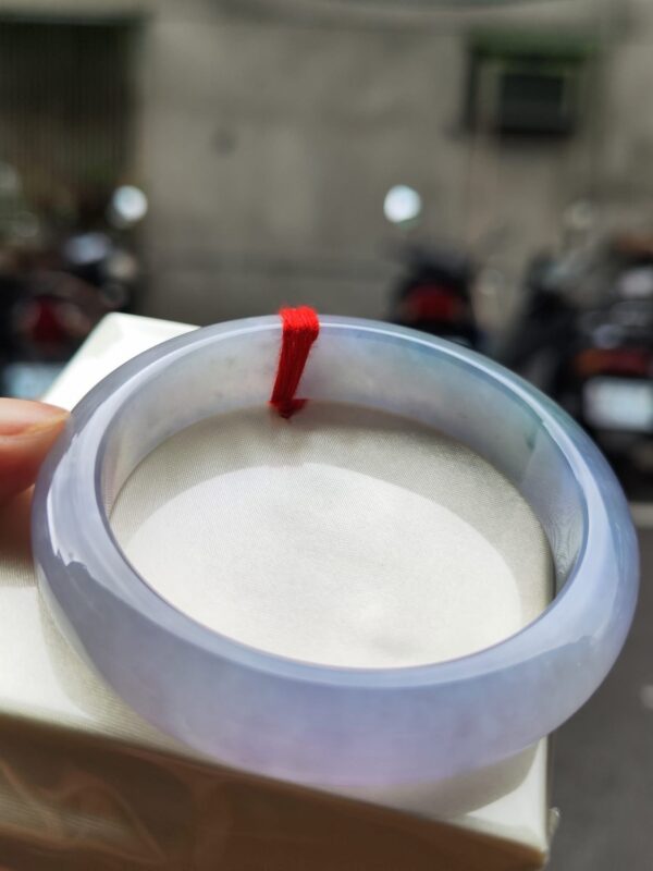 🌸 冰種芙蓉紫羅蘭正圈手鐲｜天然緬甸玉A貨