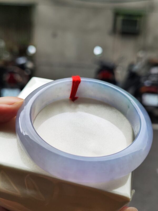 🌸 冰種芙蓉紫羅蘭正圈手鐲｜天然緬甸玉A貨