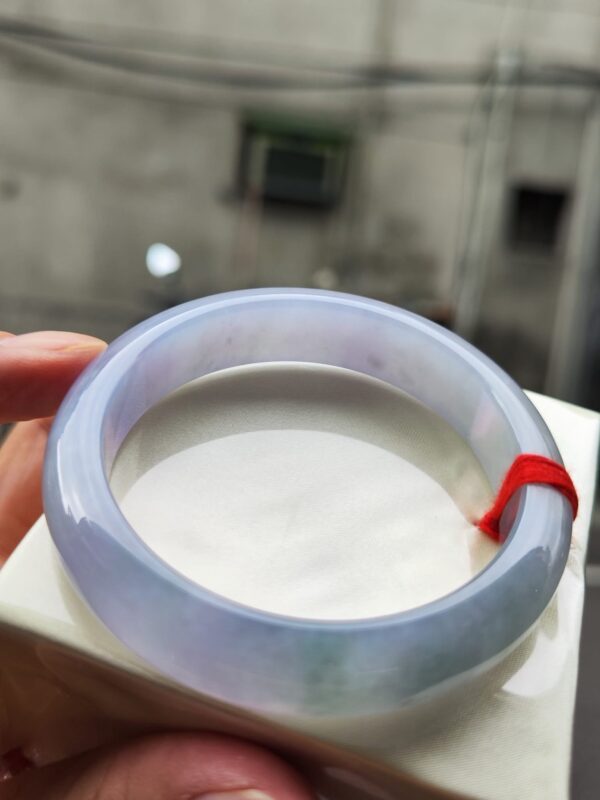 🌸 冰種芙蓉紫羅蘭正圈手鐲｜天然緬甸玉A貨