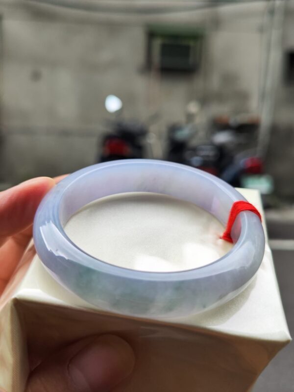 🌸 冰種芙蓉紫羅蘭正圈手鐲｜天然緬甸玉A貨