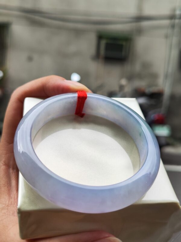 🌸 冰種芙蓉紫羅蘭正圈手鐲｜天然緬甸玉A貨