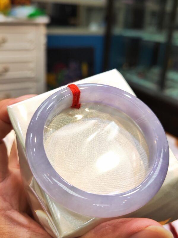 冰種芙蓉紫羅蘭正圈手鐲｜天然緬甸玉A貨