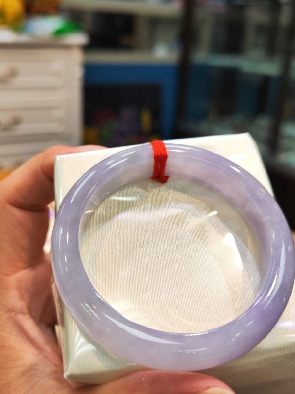 冰種芙蓉紫羅蘭正圈手鐲｜天然緬甸玉A貨