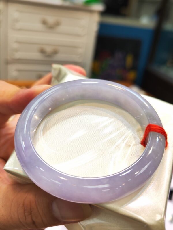 冰種芙蓉紫羅蘭正圈手鐲｜天然緬甸玉A貨