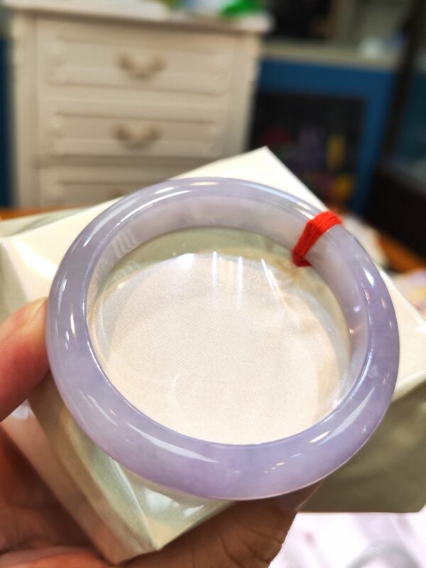 冰種芙蓉紫羅蘭正圈手鐲｜天然緬甸玉A貨