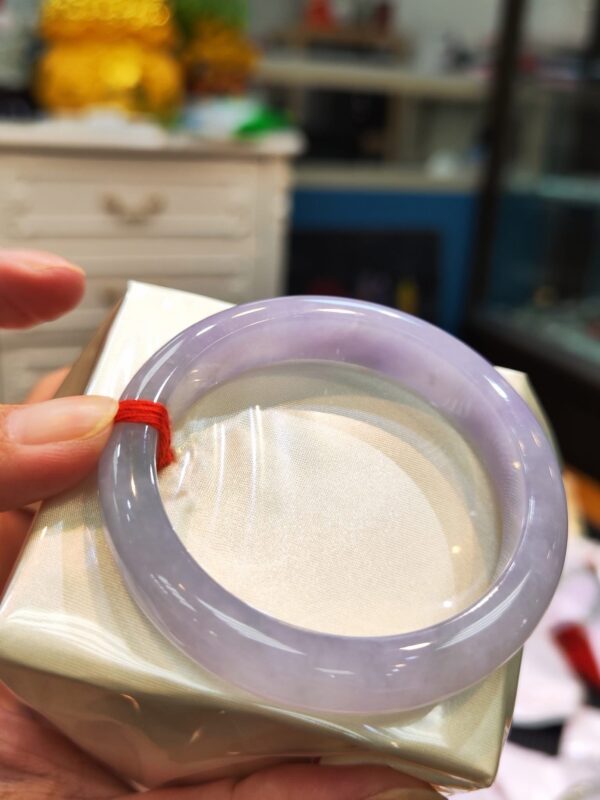 冰種芙蓉紫羅蘭正圈手鐲｜天然緬甸玉A貨