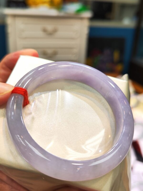 冰種芙蓉紫羅蘭正圈手鐲｜天然緬甸玉A貨