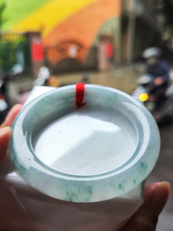 ✨天然緬甸玉A貨 ✨🔥 冰種飄花 正圈圓骨胖胖鐲 🔥