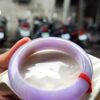 🌸 濃豔粉紫羅蘭正圈寬版厚庄手鐲｜天然緬甸玉A貨 🌸