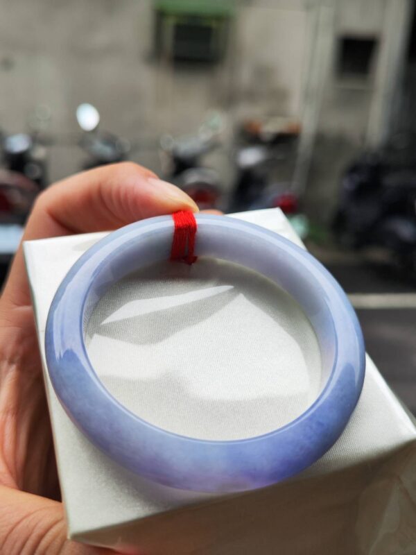 🌸 濃豔紫羅蘭正圈手鐲｜天然緬甸玉A貨 🌸