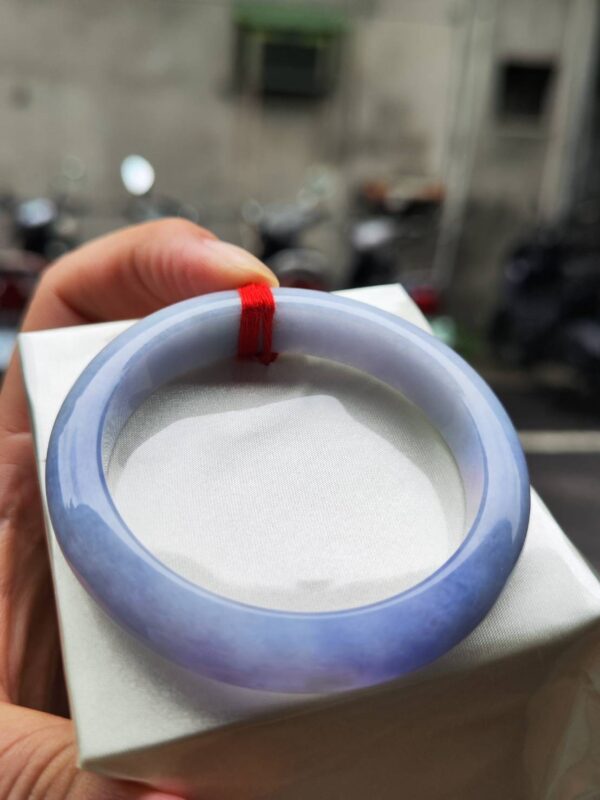 🌸 濃豔紫羅蘭正圈手鐲｜天然緬甸玉A貨 🌸