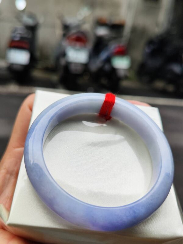 🌸 濃豔紫羅蘭正圈手鐲｜天然緬甸玉A貨 🌸