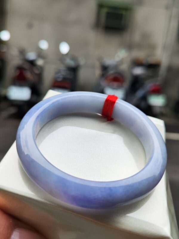 🌸 濃豔紫羅蘭正圈手鐲｜天然緬甸玉A貨 🌸