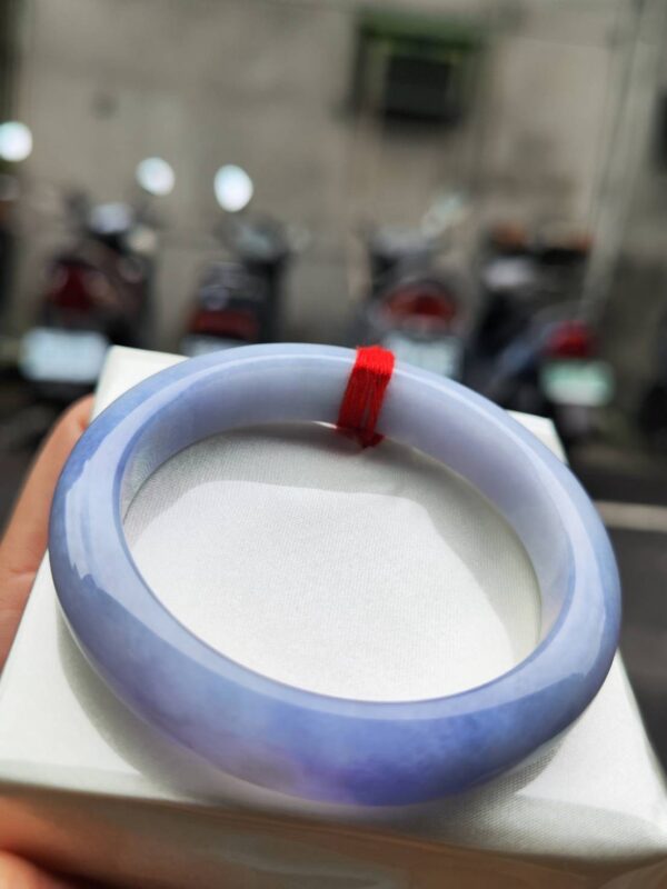 🌸 濃豔紫羅蘭正圈手鐲｜天然緬甸玉A貨 🌸