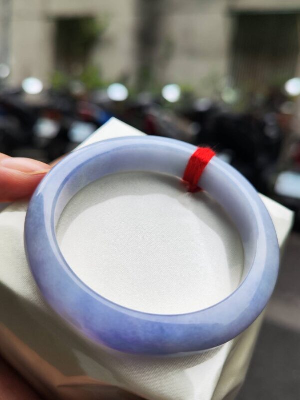 🌸 濃豔紫羅蘭正圈手鐲｜天然緬甸玉A貨 🌸