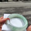 💎 天然緬甸玉A貨 冰種飄陽綠正圈厚庄手鐲