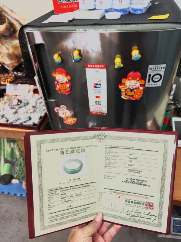 💎 天然緬甸玉A貨 冰種飄陽綠正圈厚庄手鐲