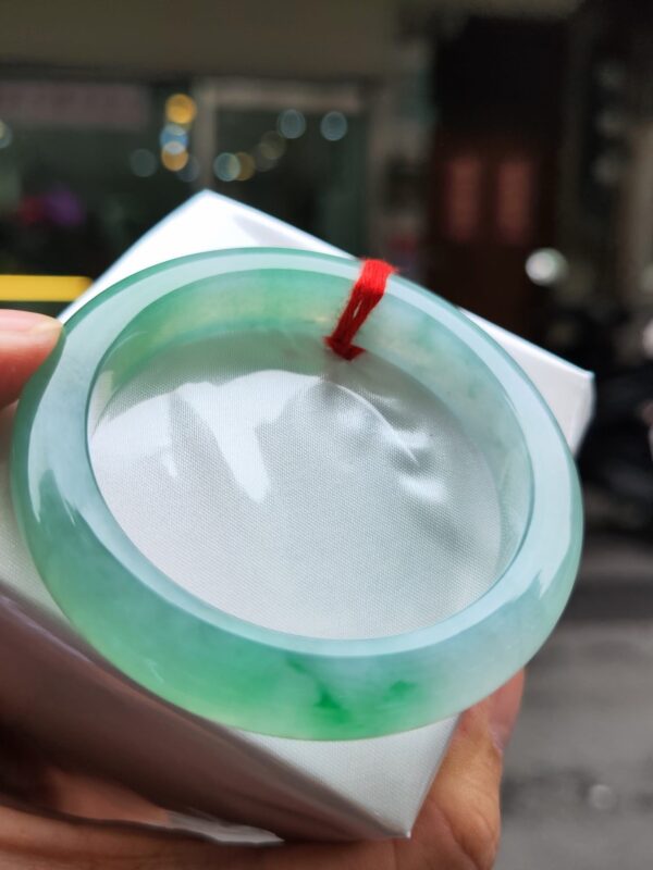 ✨ 天然緬甸玉A貨 冰種飄陽綠正圈手鐲 ✨