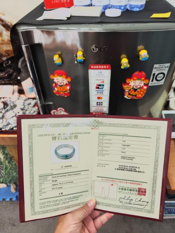 💎 緬甸玉A貨放光玻璃種飄綠正圈寬版手鐲 💎