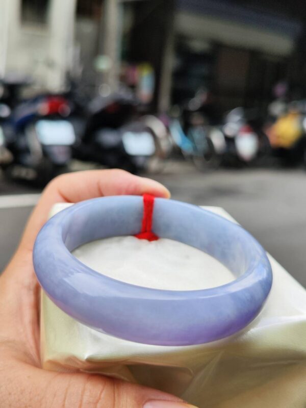 🌸 濃豔紫羅蘭正圈手鐲｜天然緬甸玉A貨 🌸