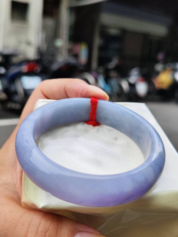 🌸 濃豔紫羅蘭正圈手鐲｜天然緬甸玉A貨 🌸