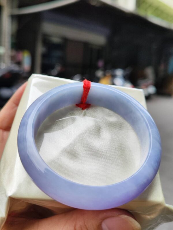 🌸 濃豔紫羅蘭正圈手鐲｜天然緬甸玉A貨 🌸