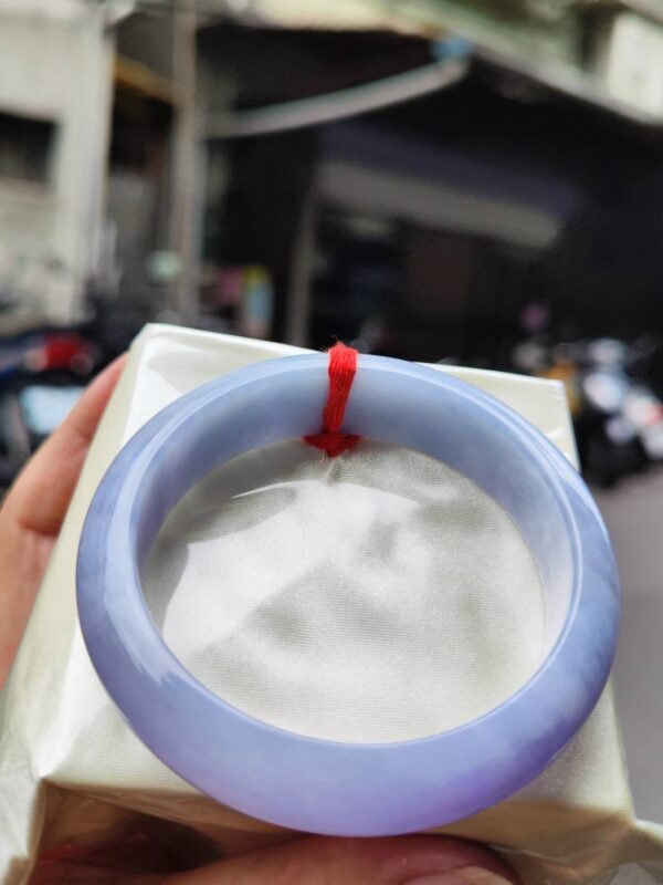 🌸 濃豔紫羅蘭正圈手鐲｜天然緬甸玉A貨 🌸