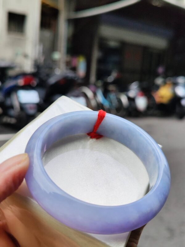 🌸 濃豔紫羅蘭正圈手鐲｜天然緬甸玉A貨 🌸