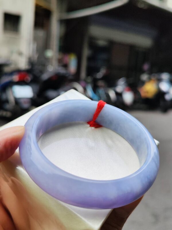 🌸 濃豔紫羅蘭正圈手鐲｜天然緬甸玉A貨 🌸