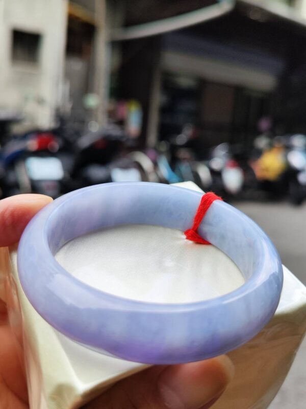 🌸 濃豔紫羅蘭正圈手鐲｜天然緬甸玉A貨 🌸