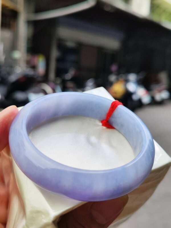 🌸 濃豔紫羅蘭正圈手鐲｜天然緬甸玉A貨 🌸