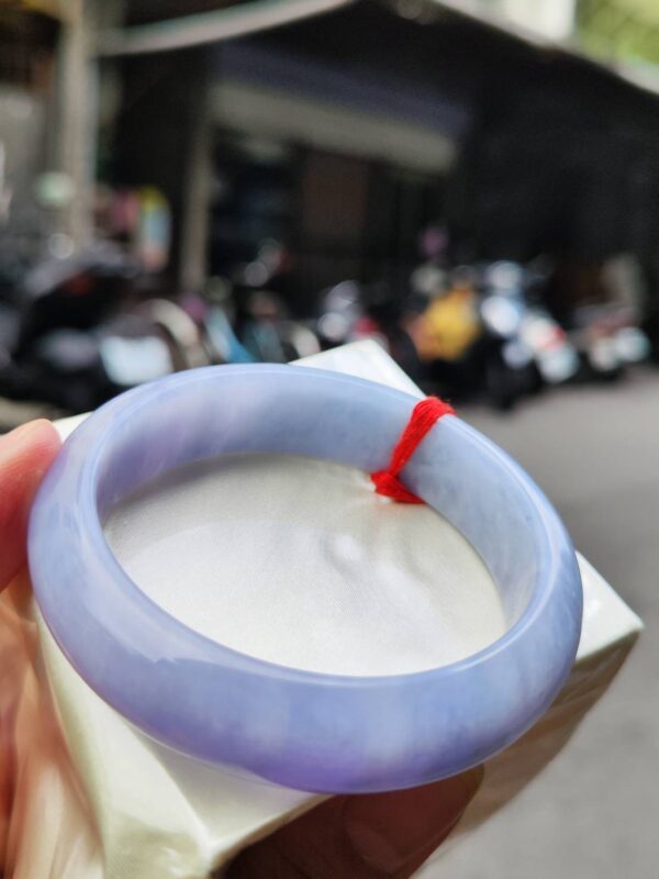 🌸 濃豔紫羅蘭正圈手鐲｜天然緬甸玉A貨 🌸