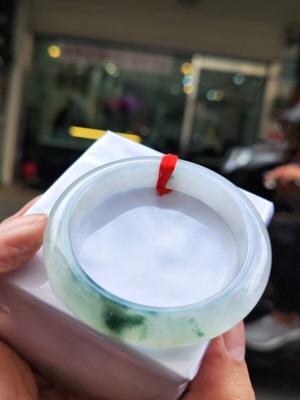 🔥 冰種飄綠花 正圈手鐲 🔥