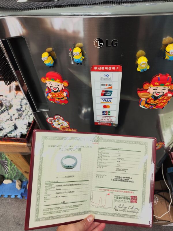 ✨天然緬甸玉A貨 ✨🔥 冰種飄綠花 正圈手鐲 🔥