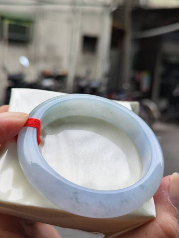 🌸 冰透紫羅蘭正圈手鐲｜天然緬甸玉A貨 🌸