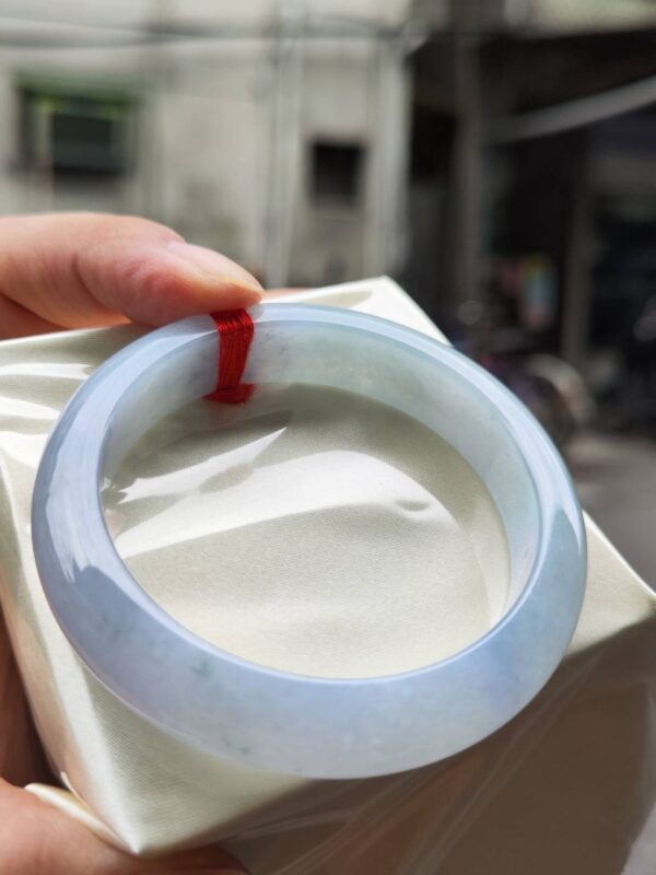 🌸 冰透紫羅蘭正圈手鐲｜天然緬甸玉A貨 🌸