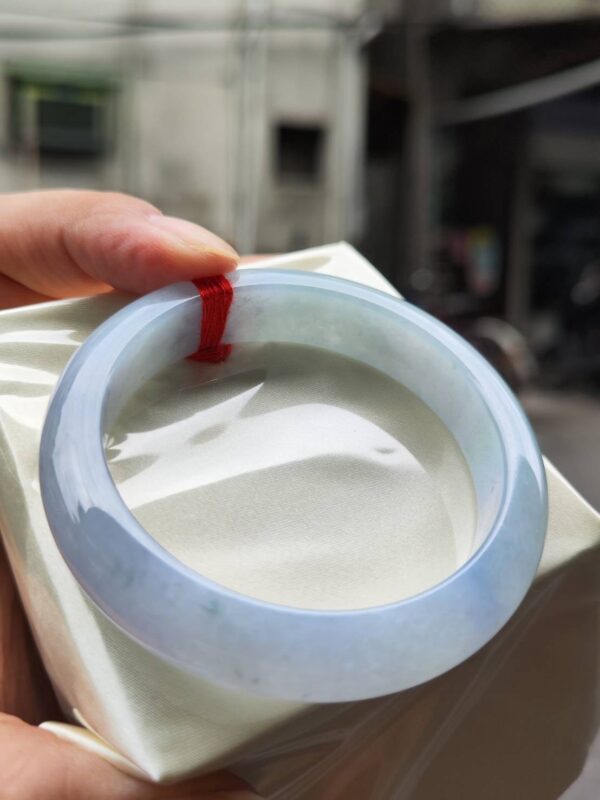 🌸 冰透紫羅蘭正圈手鐲｜天然緬甸玉A貨 🌸