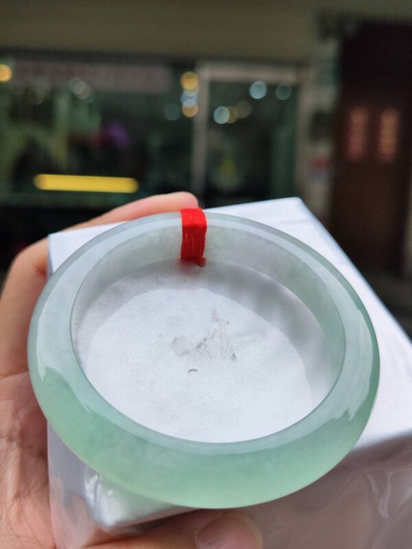 ✨天然緬甸玉A貨 ✨🔥 冰種飄綠正圈手鐲 🔥