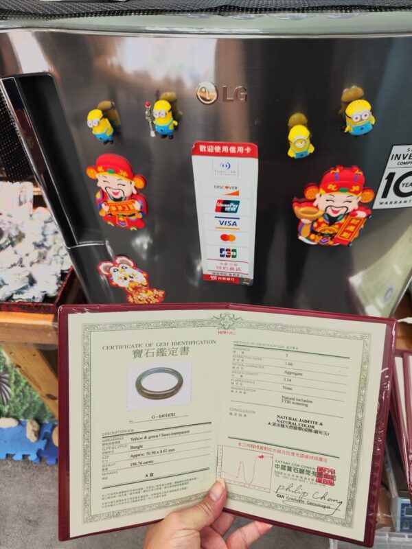 ✨天然緬甸玉A貨 ✨
🔥 冰種飄蜜黃正圈圓骨手鐲 🔥