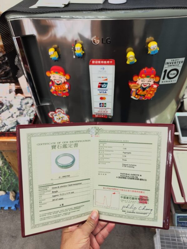 🔥 放光玻璃種飄花 正圈厚庄手鐲 🔥
✨天然緬甸玉A貨 ✨