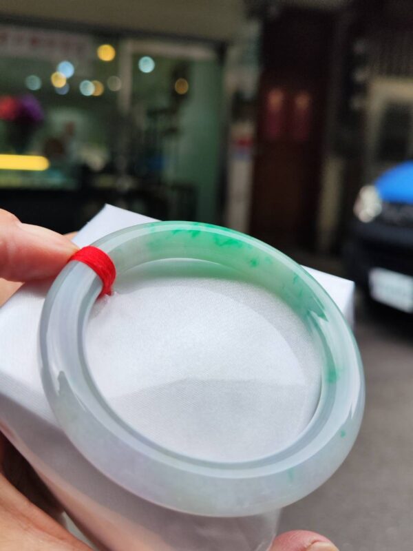 🌸 淡紫羅蘭春彩正圈手鐲｜天然緬甸玉A貨 🌸