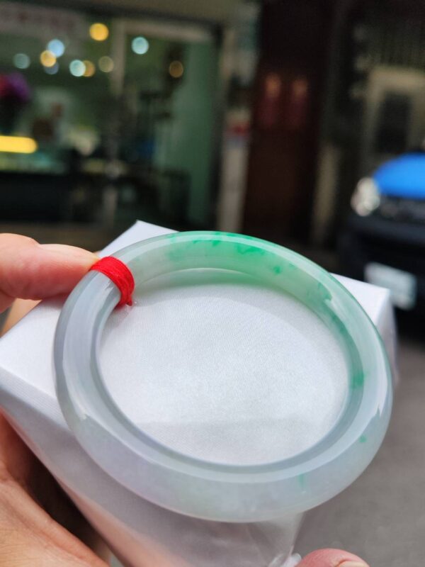 🌸 淡紫羅蘭春彩正圈手鐲｜天然緬甸玉A貨 🌸