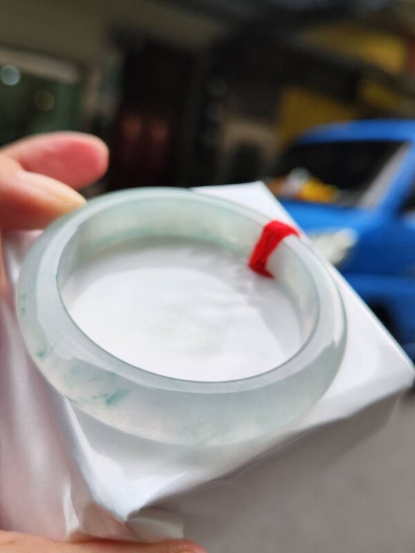 🔥 放光玻璃種飄花 正圈厚庄手鐲 🔥 ✨天然緬甸玉A貨 ✨