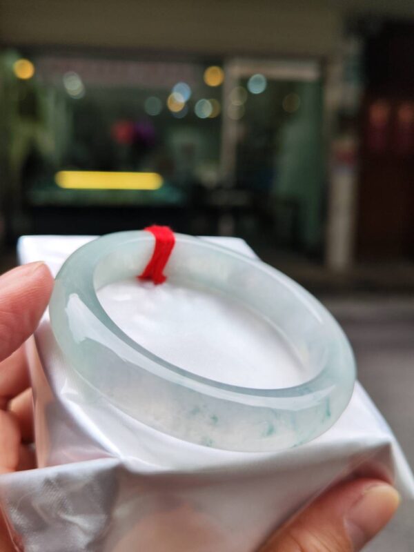 🔥 放光玻璃種飄花 正圈厚庄手鐲 🔥 ✨天然緬甸玉A貨 ✨