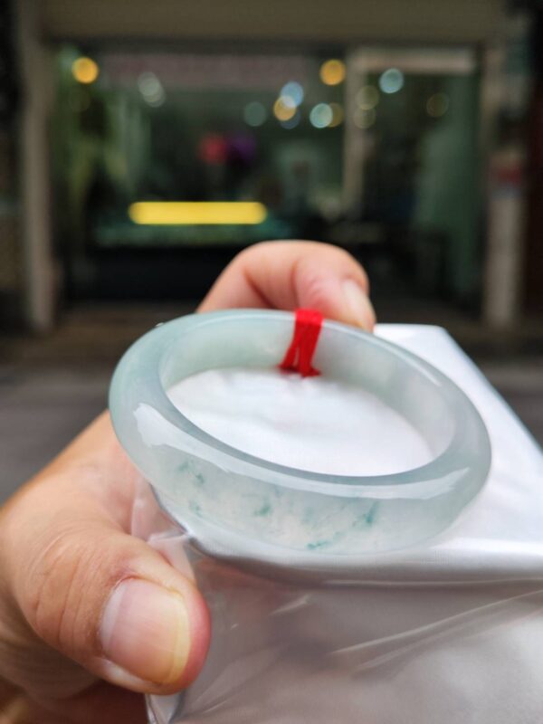 🔥 放光玻璃種飄花 正圈厚庄手鐲 🔥 ✨天然緬甸玉A貨 ✨